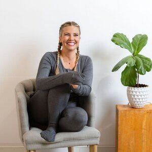 Simple Seed Charcoal At Your Leisure Snap Down Romper